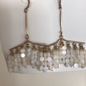Banana Republic shell chandelier earrings.